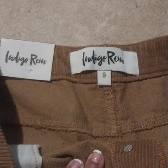 Tan Corduroy Mini Skirt Raw Hem - Picture 5 of 8